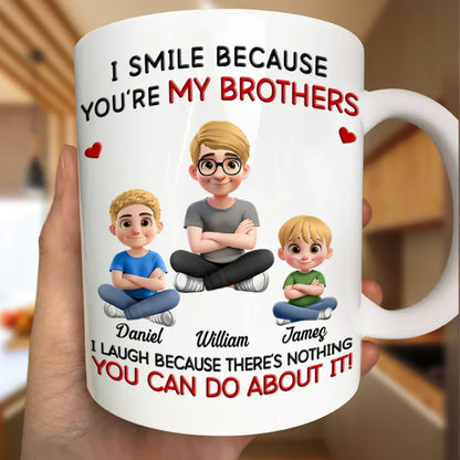 I Smile Because You Are My Sister Brother - Personalized Mug