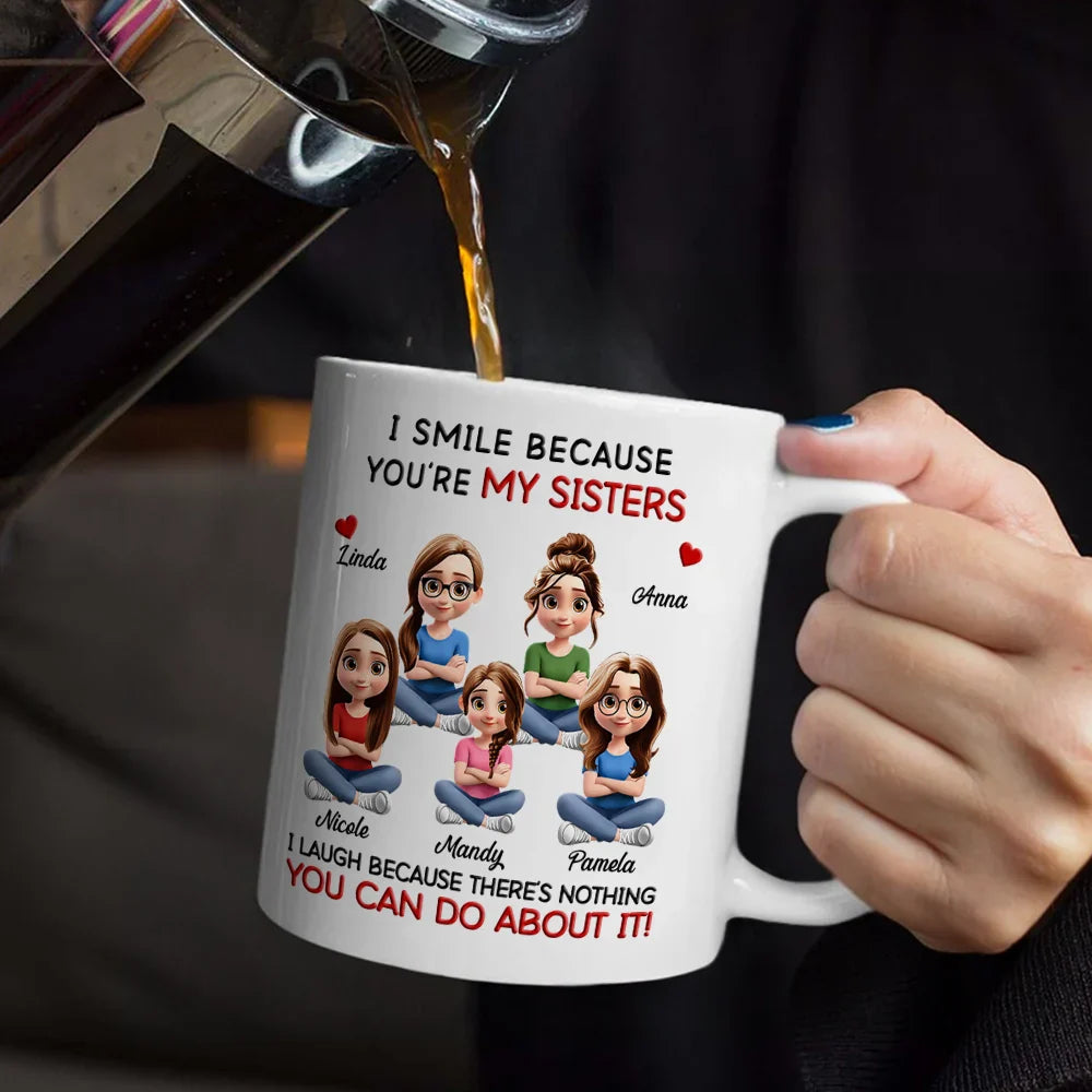 I Smile Because You Are My Sister Brother - Personalized Mug