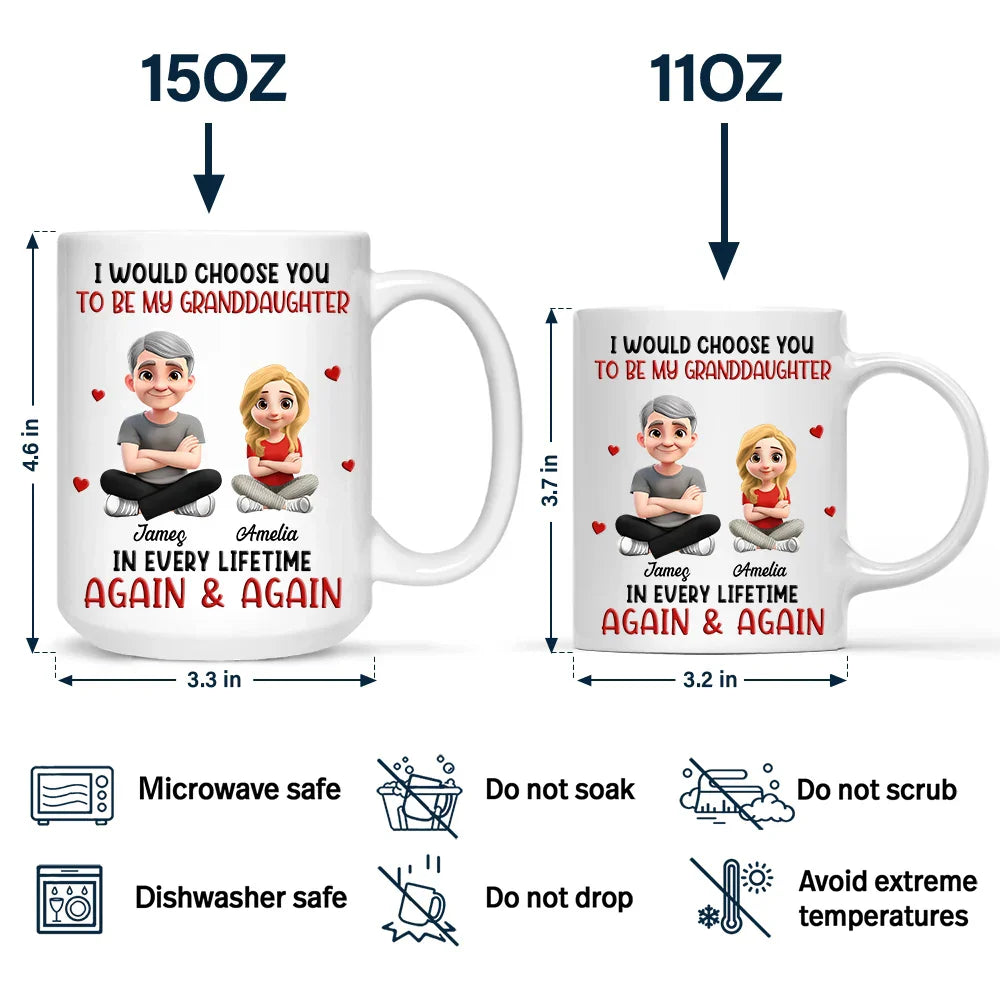I Would Choose You To Be My Daughter Son In Every Lifetime - Personalized Mug