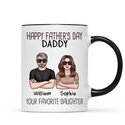 Happy Father's Day Dad From Your Favorite Daughter Son New Man Woman Crossed Arms Personalized Mug