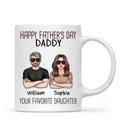 Happy Father's Day Dad From Your Favorite Daughter Son New Man Woman Crossed Arms Personalized Mug
