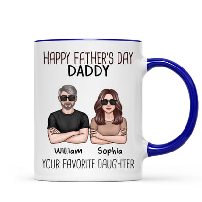 Happy Father's Day Dad From Your Favorite Daughter Son New Man Woman Crossed Arms Personalized Mug