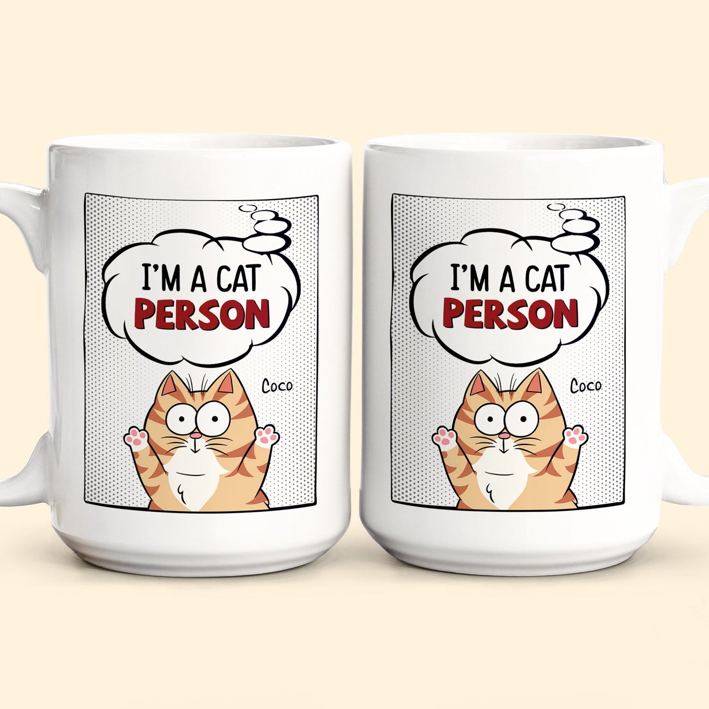 I'm A Cat Person - Cartoon Version - Personalized Mug