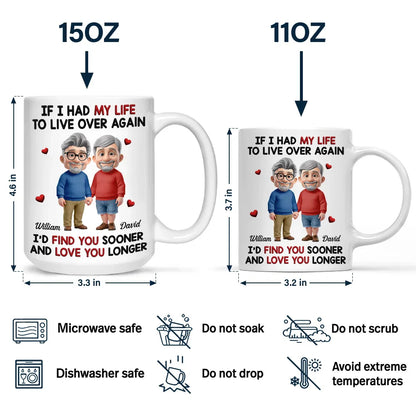 If I Had My Life to Live Over Again Couple - Personalized Mug
