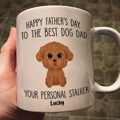 Watercolor Cute Dogs Happy Father's Day To The Best Dog Dad From Personal Stalkers Personalized Mug