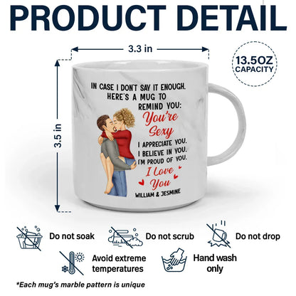 In Case I Don't Say It Enough Couples - Personalized Marble Mug