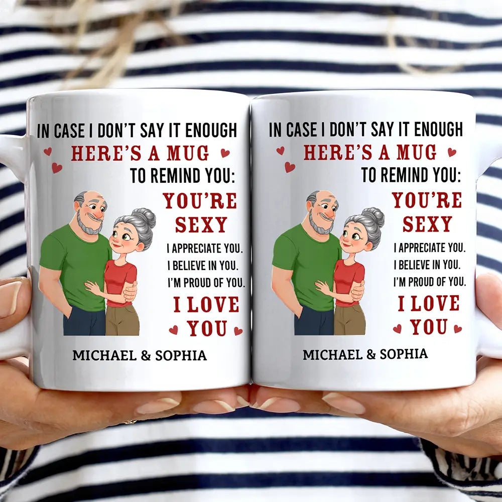 In Case I Don't Say It Enough Couples Animate Hugging Couple - Personalized Mug