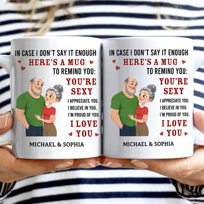 In Case I Don't Say It Enough Couples Animate Hugging Couple - Personalized Mug