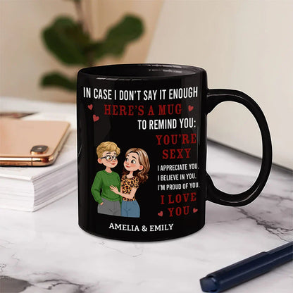 In Case I Don't Say It Enough Couples Animate Hugging Couple - Personalized Mug