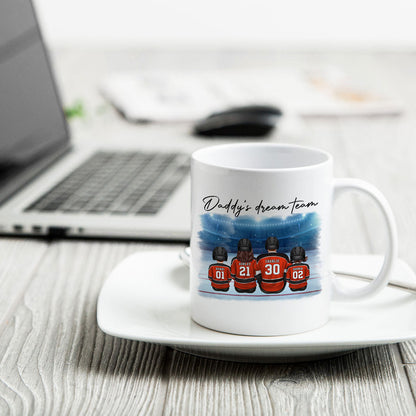 Family Team Sitting Hockey Personalized Mug, Canada Day Gift For Him, Gift For Husband, Gift For Family