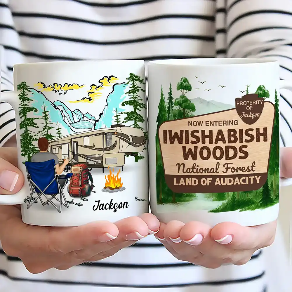 Iwishabish Woods Camping - Personalized Mug