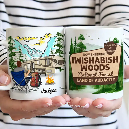 Iwishabish Woods Camping - Personalized Mug