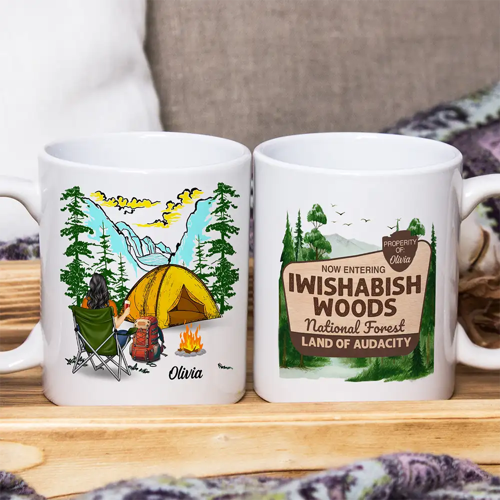 Iwishabish Woods Camping - Personalized Mug