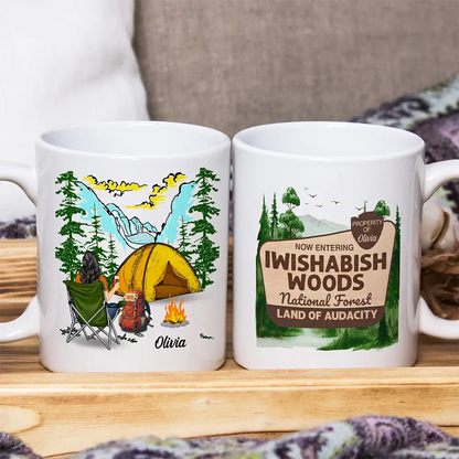 Iwishabish Woods Camping - Personalized Mug