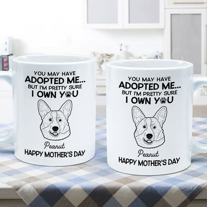 You May Adopted Me I Own You Gift, Father's Day Gift For Dog Lovers Personalized Mug