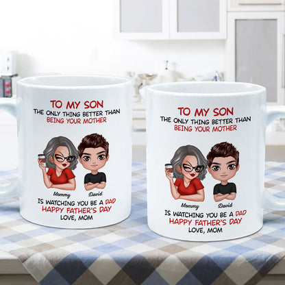 To My Son From Mom Happy Father's Day Personalized Mug