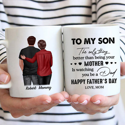 To My Son From Mom Personalized Mug, Father's Day Gift For Son