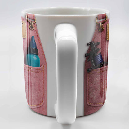 Tattoo Artist Customized Name With Tattoo Machines And Ink Bottles - Personalized Custom Coffee Mug - JBS002_MG