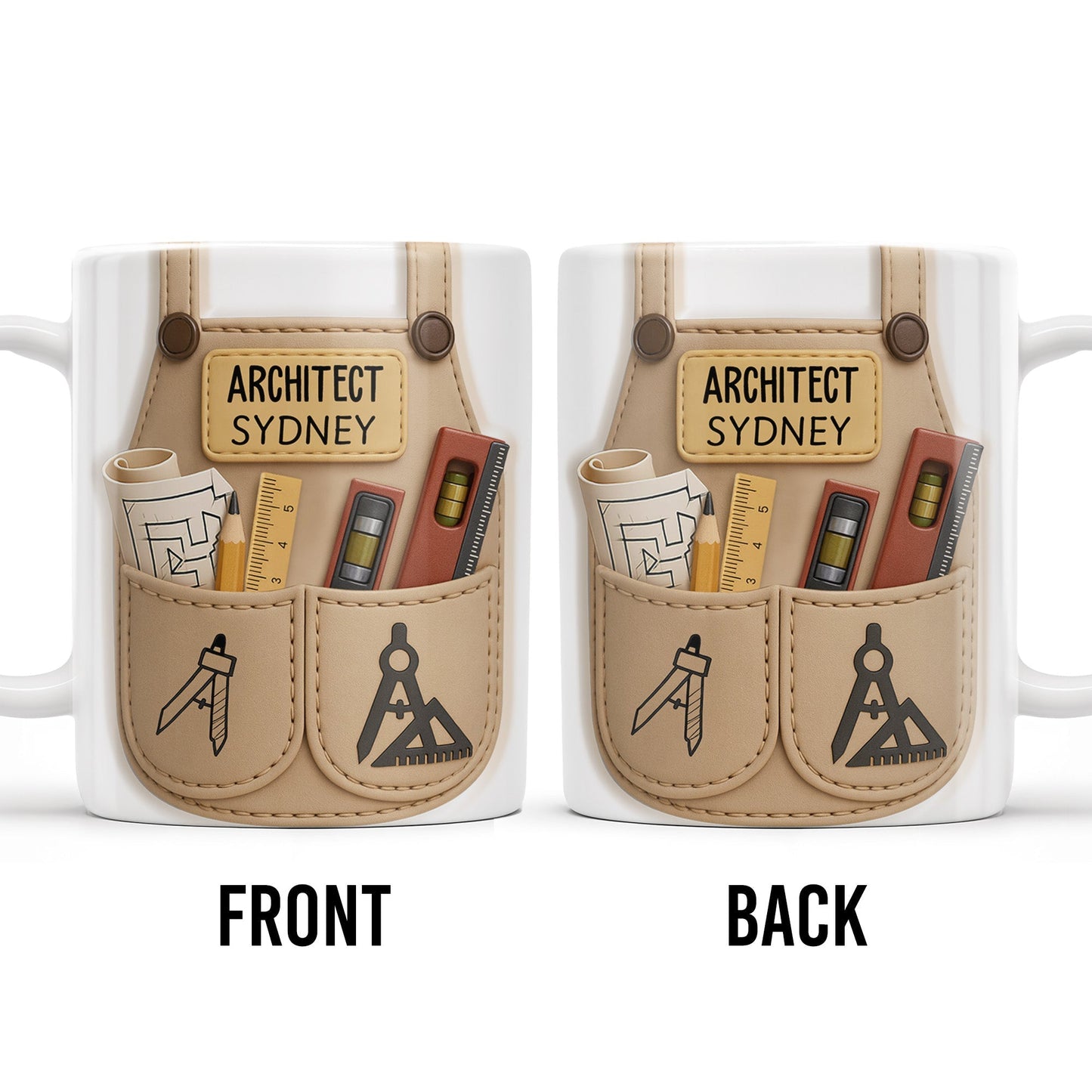 Celebrate Your Creativity With Blueprint And Tools Design - Personalized Custom Coffee Mug - JBS004_MG