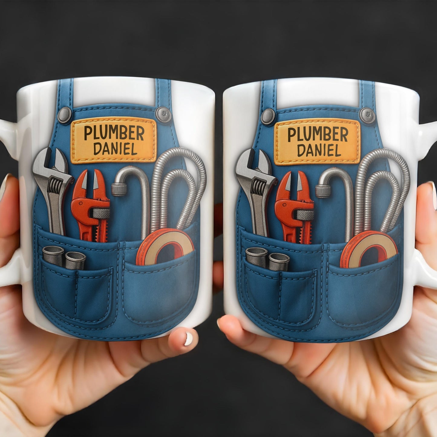 Vibrant Tool Belt Design - Personalized Custom Coffee Mug - JBS005_MG