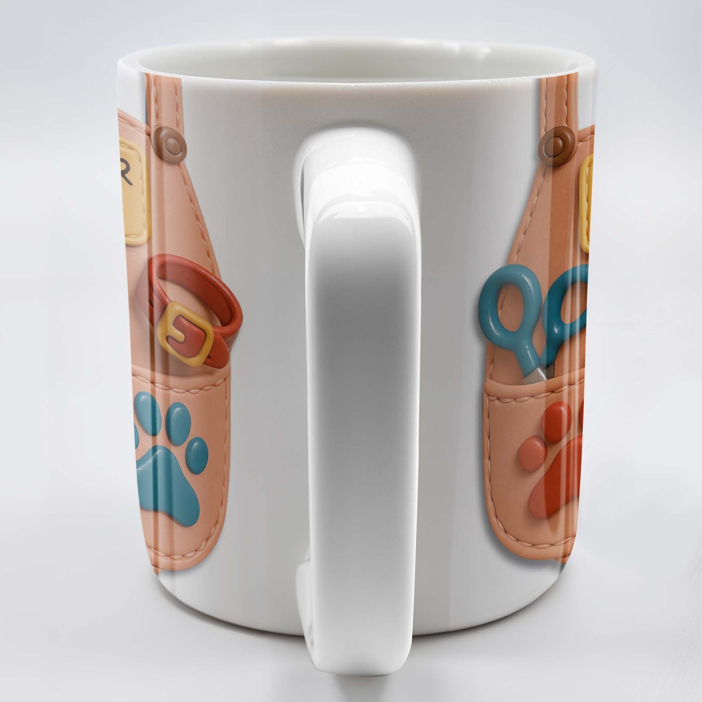 Dog Sitter Customizable Name With Paw Prints And Pet Care Essentials - Personalized Custom Coffee Mug - JBS014_MG