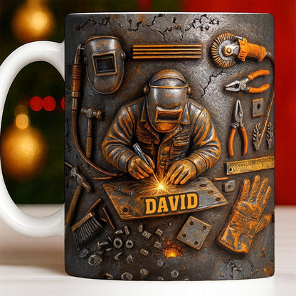 Celebrate The Art Of Craftsmanship With This Welder-Inspired Design - Personalized Custom Coffee Mug - JBS016_MG