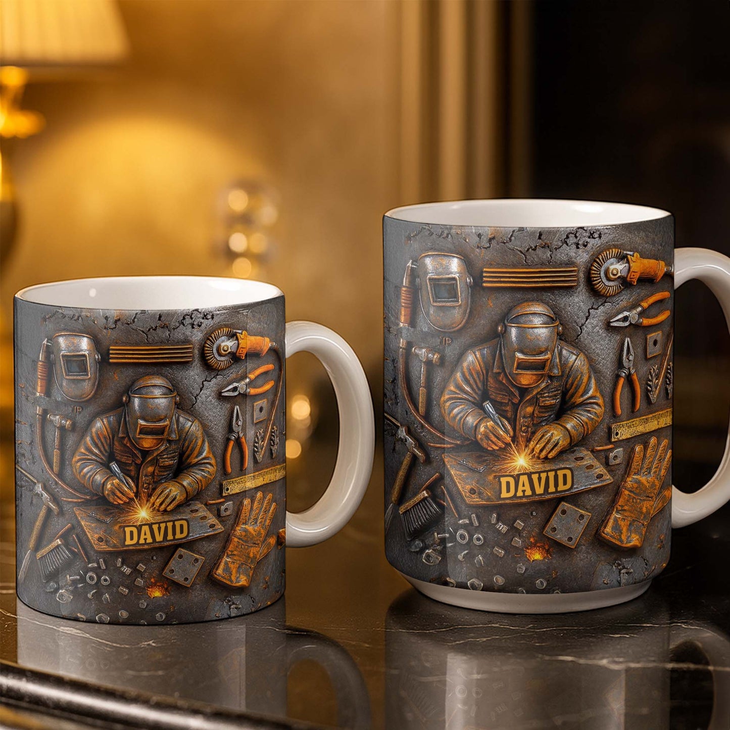 Celebrate The Art Of Craftsmanship With This Welder-Inspired Design - Personalized Custom Coffee Mug - JBS016_MG