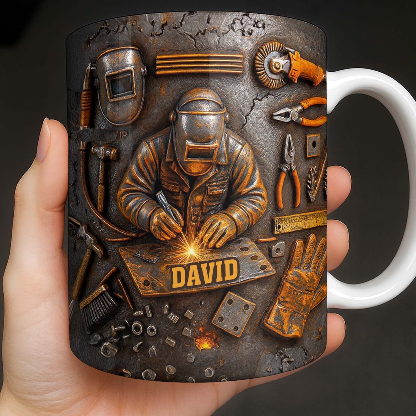 Celebrate The Art Of Craftsmanship With This Welder-Inspired Design - Personalized Custom Coffee Mug - JBS016_MG