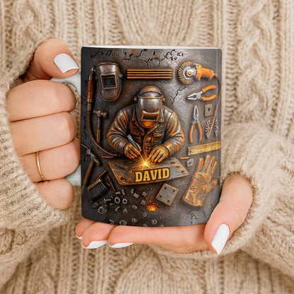 Celebrate The Art Of Craftsmanship With This Welder-Inspired Design - Personalized Custom Coffee Mug - JBS016_MG