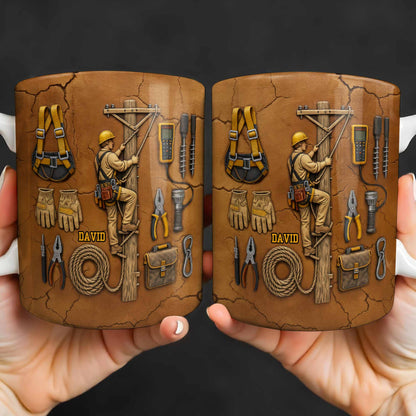 Personalized Mug With Essential Tools And Helmet - Personalized Custom Coffee Mug - JBS017_MG