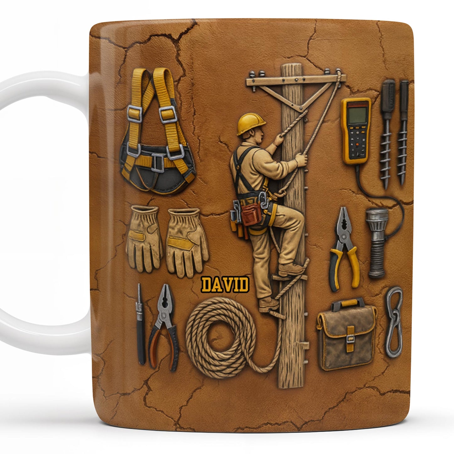 Personalized Mug With Essential Tools And Helmet - Personalized Custom Coffee Mug - JBS017_MG