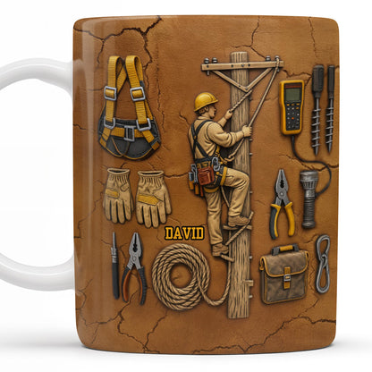 Personalized Mug With Essential Tools And Helmet - Personalized Custom Coffee Mug - JBS017_MG