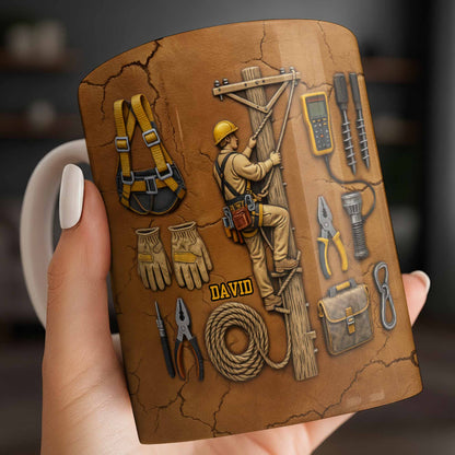 Personalized Mug With Essential Tools And Helmet - Personalized Custom Coffee Mug - JBS017_MG