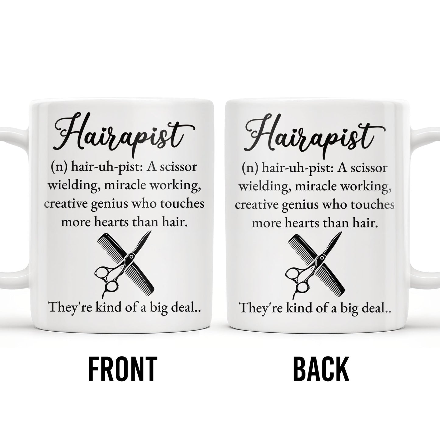 Hairapist Creative Genius Who Touches Hearts - Personalized Custom Coffee Mug - JBS025_MG