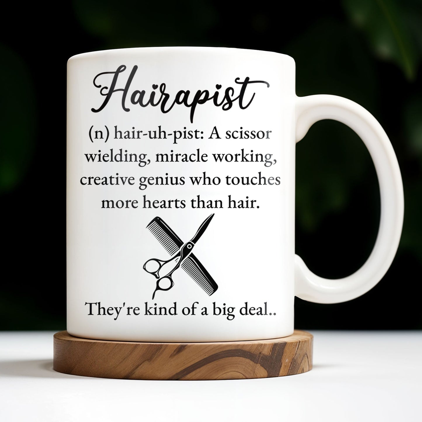 Hairapist Creative Genius Who Touches Hearts - Personalized Custom Coffee Mug - JBS025_MG