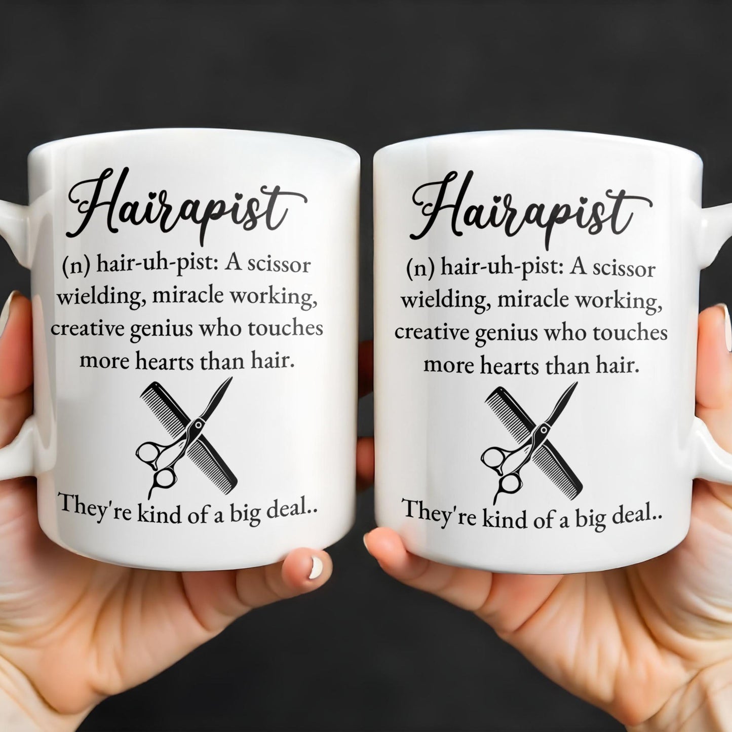 Hairapist Creative Genius Who Touches Hearts - Personalized Custom Coffee Mug - JBS025_MG