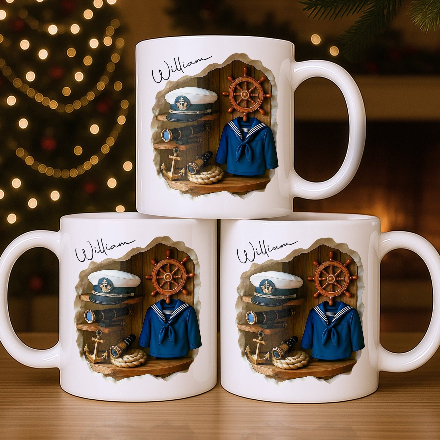 Celebrate The Spirit Of Adventure With A Marine Theme - Personalized Custom Coffee Mug - JBS056_MG