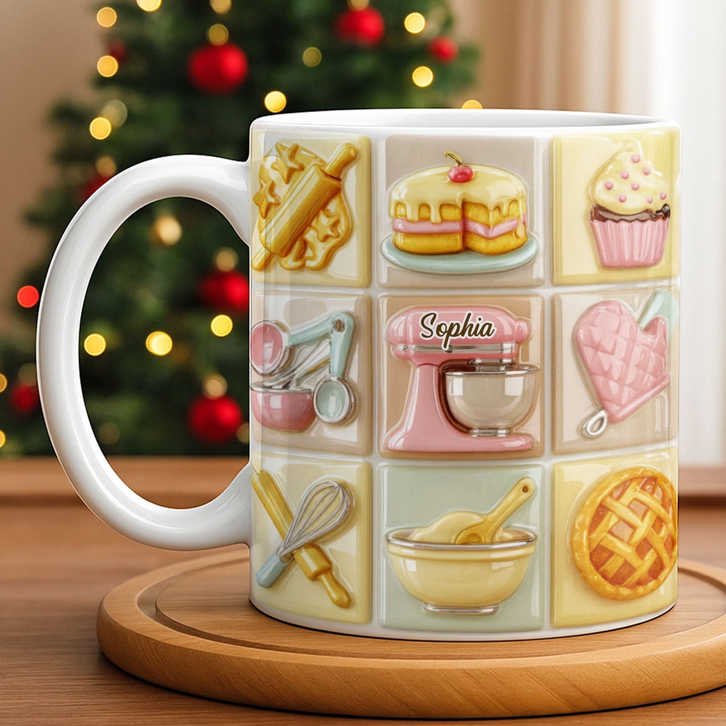 Celebrate Your Culinary Passion With Charming Kitchen Icons - Personalized Custom Coffee Mug - JBS058_MG