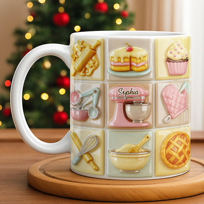 Celebrate Your Culinary Passion With Charming Kitchen Icons - Personalized Custom Coffee Mug - JBS058_MG