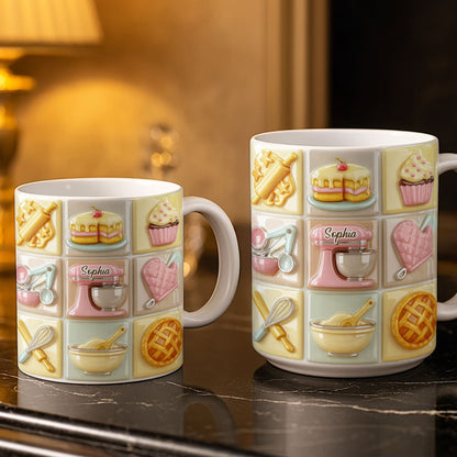 Celebrate Your Culinary Passion With Charming Kitchen Icons - Personalized Custom Coffee Mug - JBS058_MG