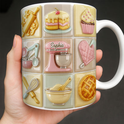 Celebrate Your Culinary Passion With Charming Kitchen Icons - Personalized Custom Coffee Mug - JBS058_MG
