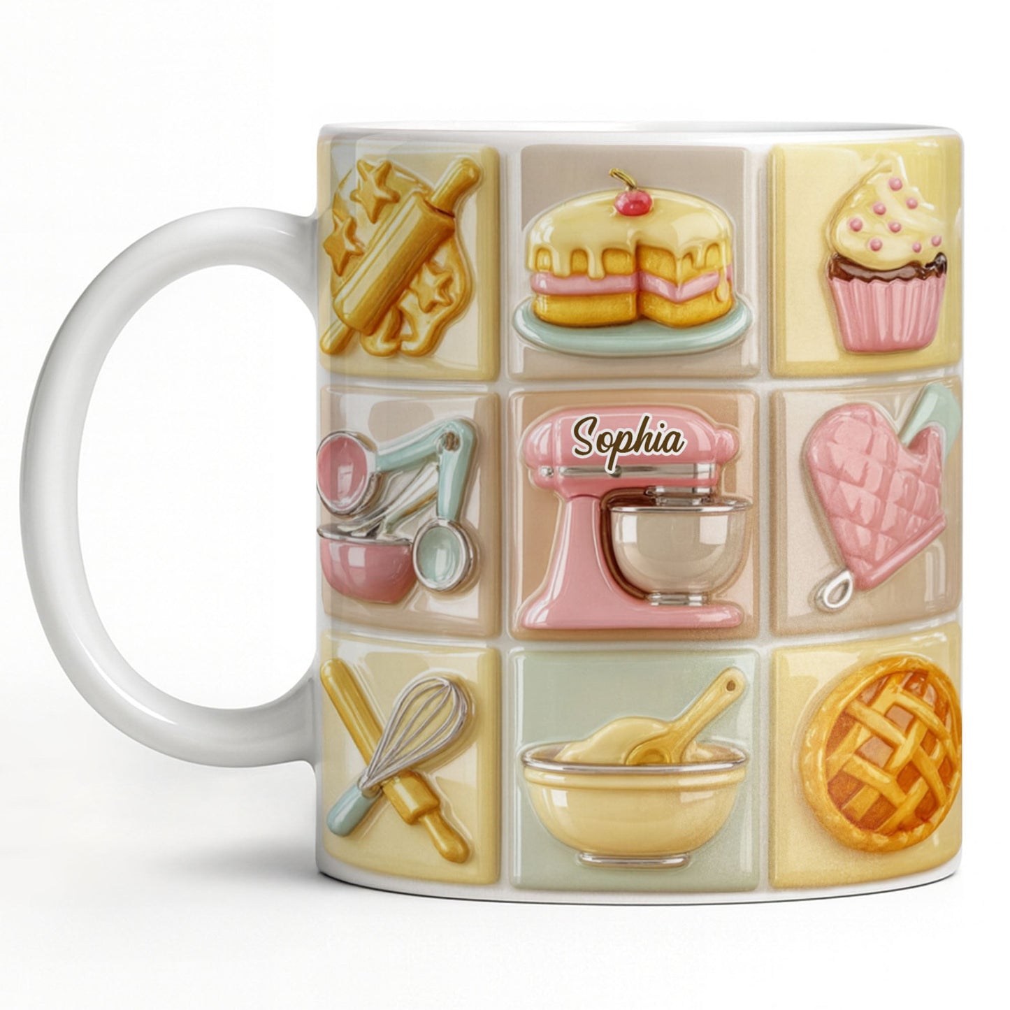 Celebrate Your Culinary Passion With Charming Kitchen Icons - Personalized Custom Coffee Mug - JBS058_MG