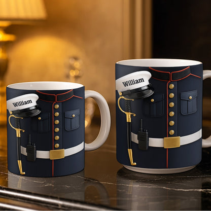 Customizable Design For Our Bravest Featuring Police Uniform - Personalized Custom Coffee Mug - JBS064_MG
