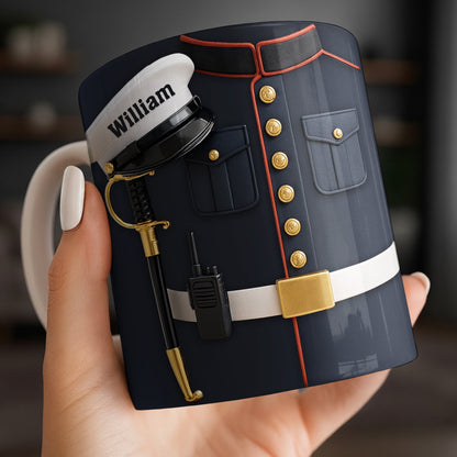 Customizable Design For Our Bravest Featuring Police Uniform - Personalized Custom Coffee Mug - JBS064_MG