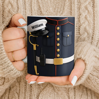 Customizable Design For Our Bravest Featuring Police Uniform - Personalized Custom Coffee Mug - JBS064_MG
