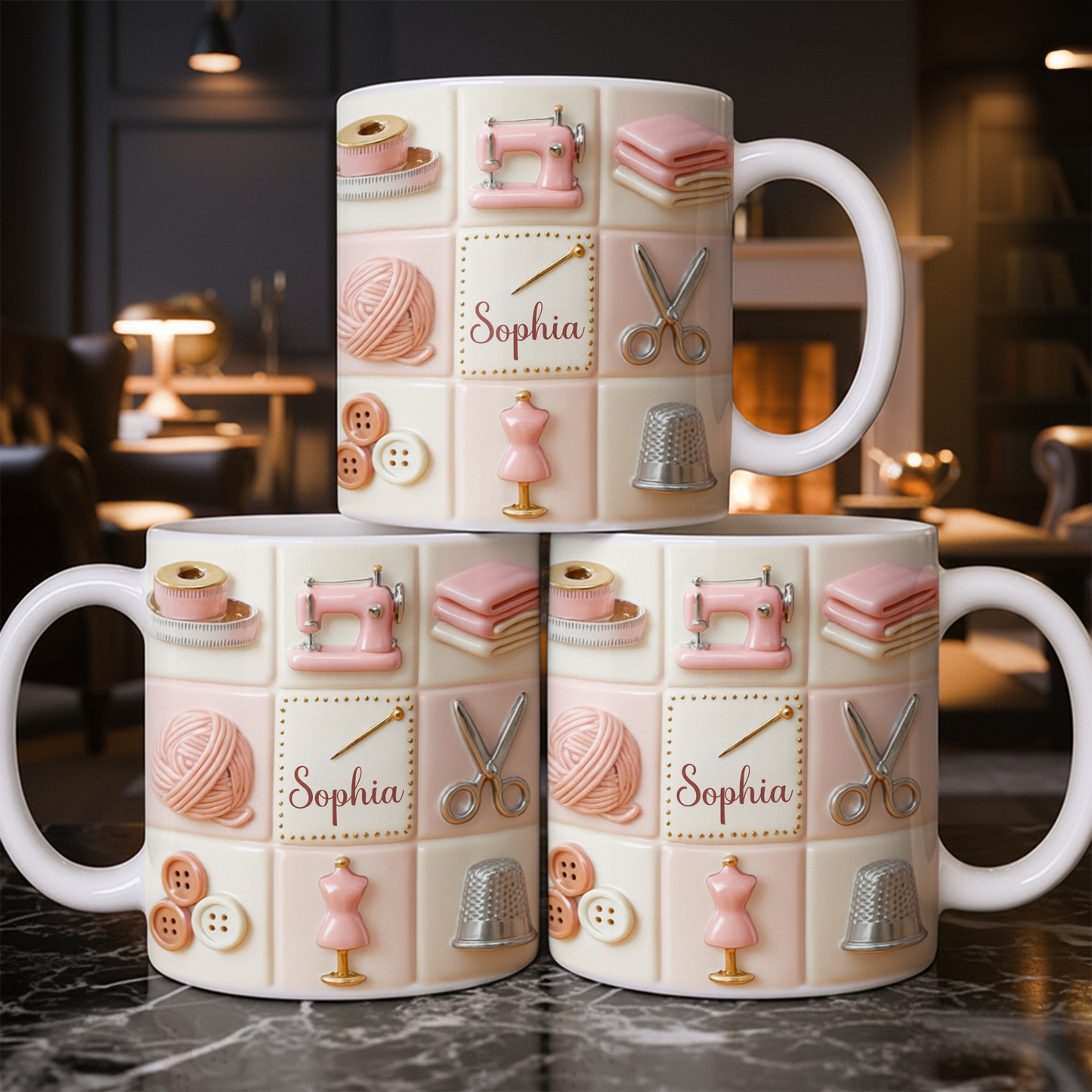 Personalize Your Creativity With Crafting Icons - Personalized Custom Coffee Mug - JBS066_MG