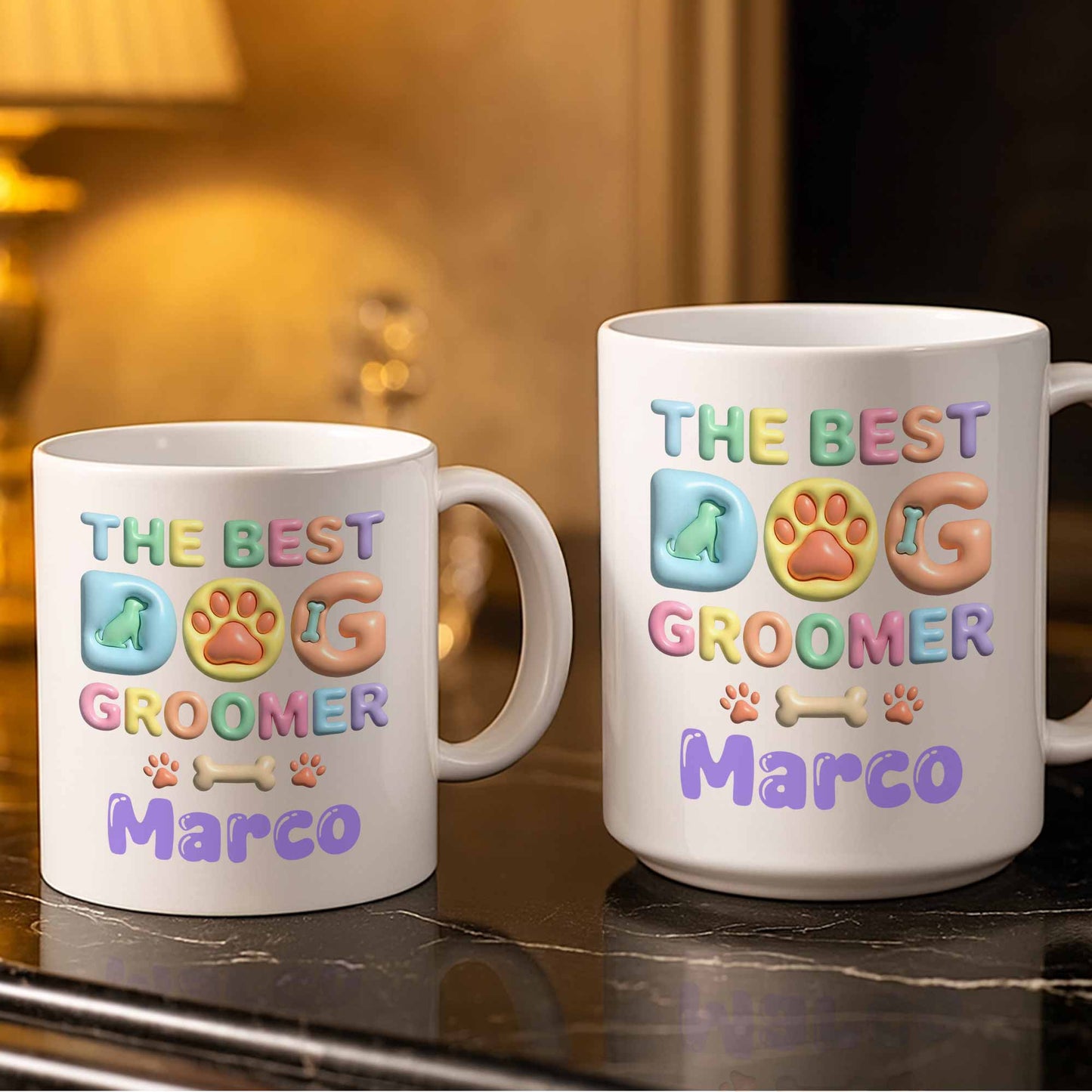 The Best Big Groomer Mug With Dog Icons - Personalized Custom Coffee Mug - JBS069_MG
