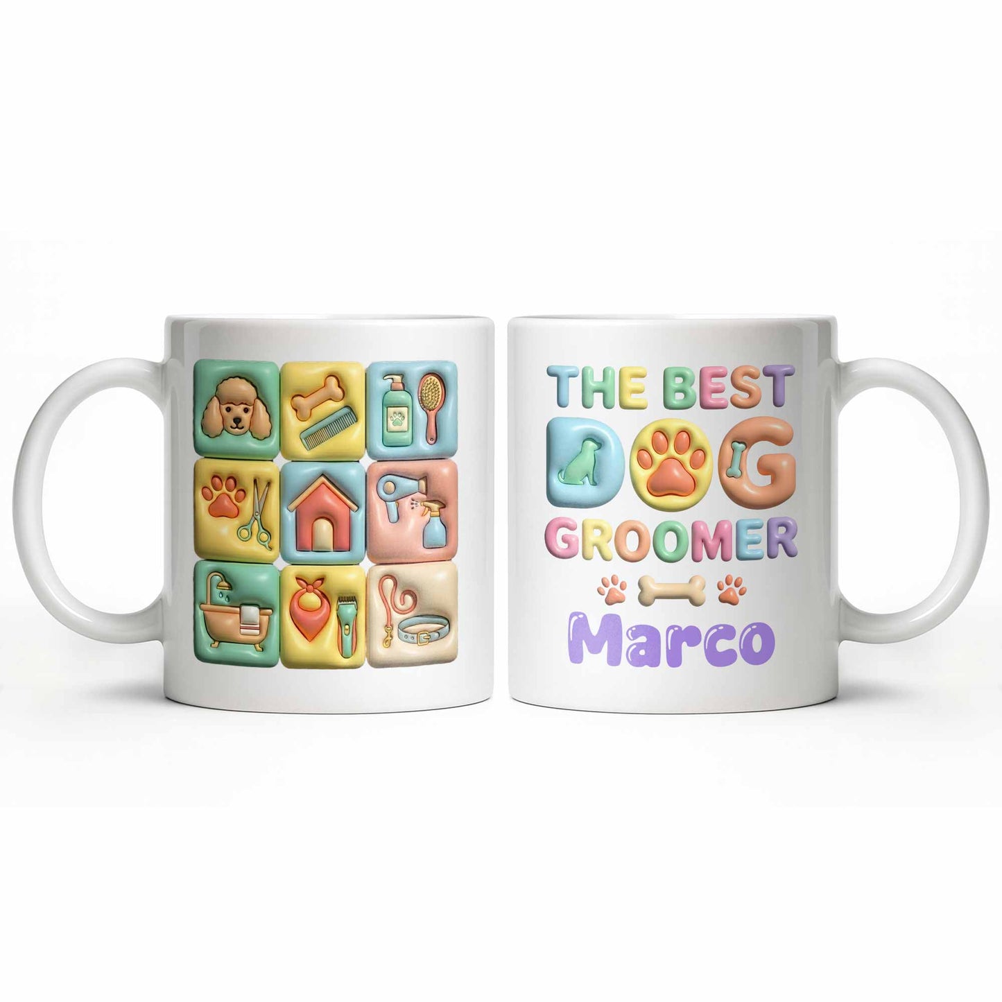The Best Big Groomer Mug With Dog Icons - Personalized Custom Coffee Mug - JBS069_MG