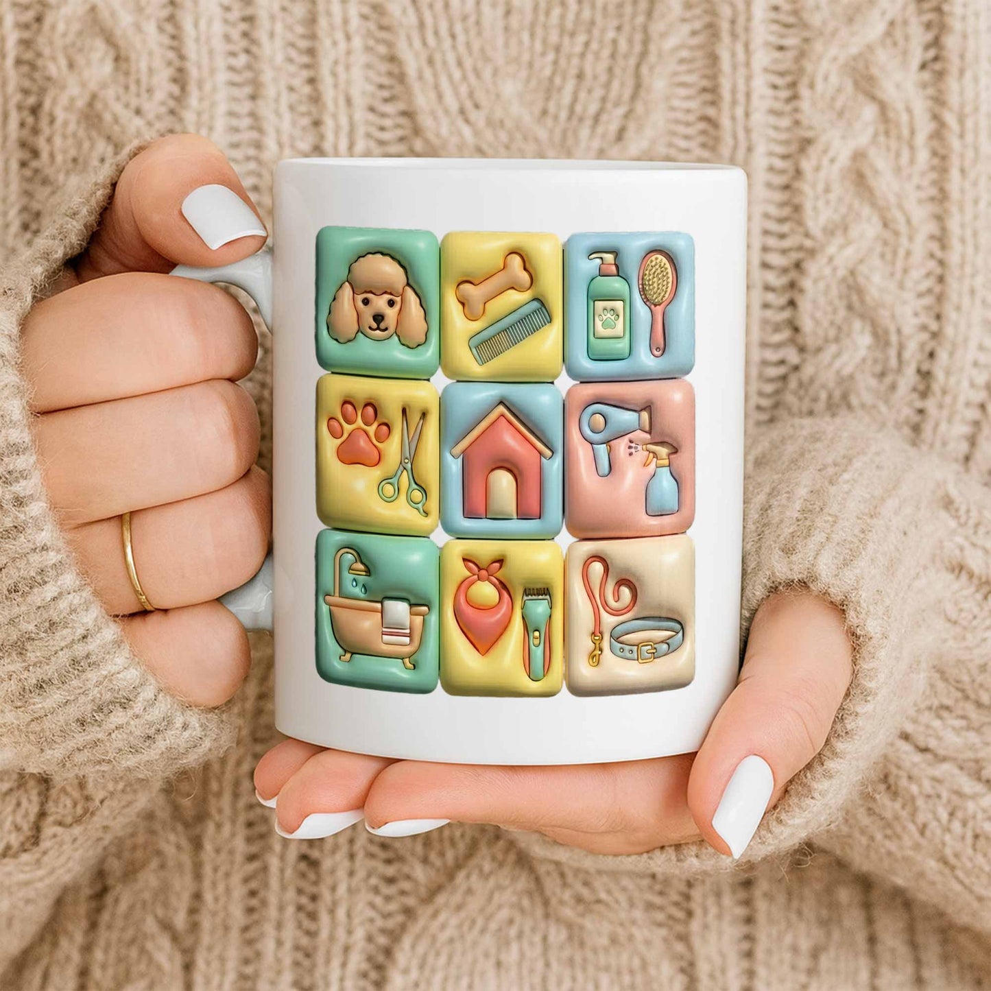 The Best Big Groomer Mug With Dog Icons - Personalized Custom Coffee Mug - JBS069_MG