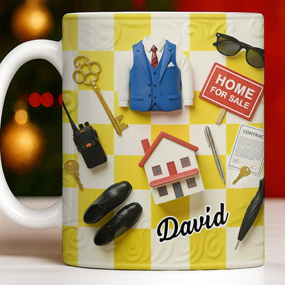 Perfect Gift For Real Estate Professionals - Personalized Custom Coffee Mug - JBS080_MG